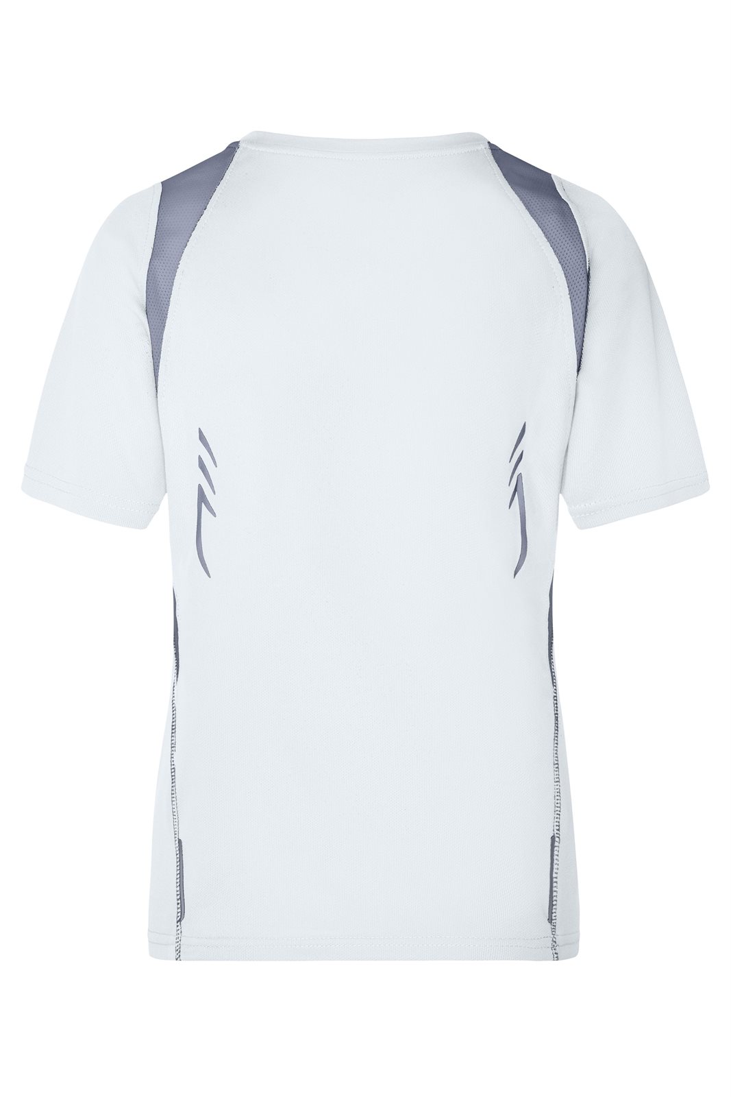 T-Shirt Damen Weiß/Grau – Ladies' Running-T, Detailansicht