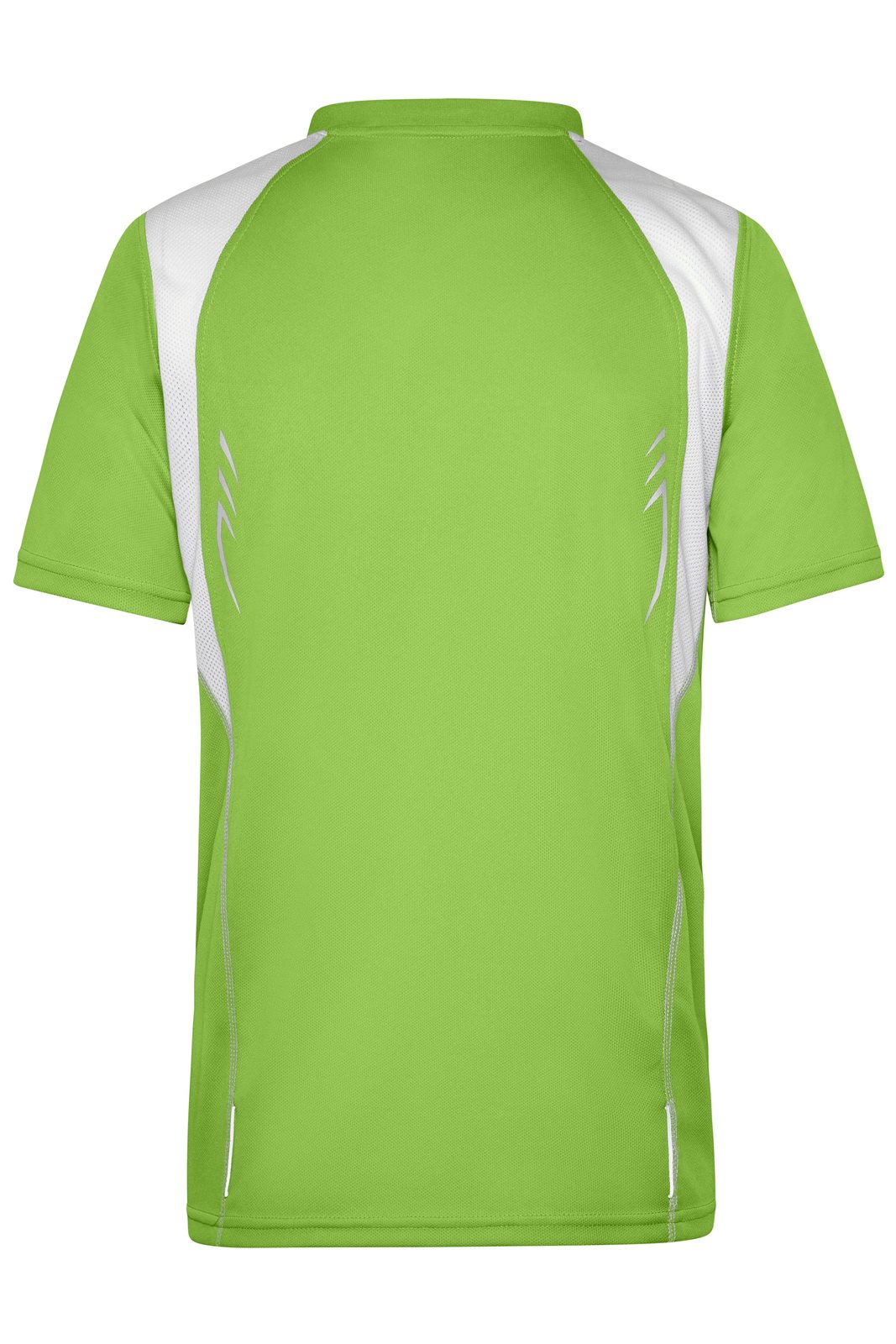 T-Shirt Herren Weiß/Grün – Men's Running-T, Detailansicht