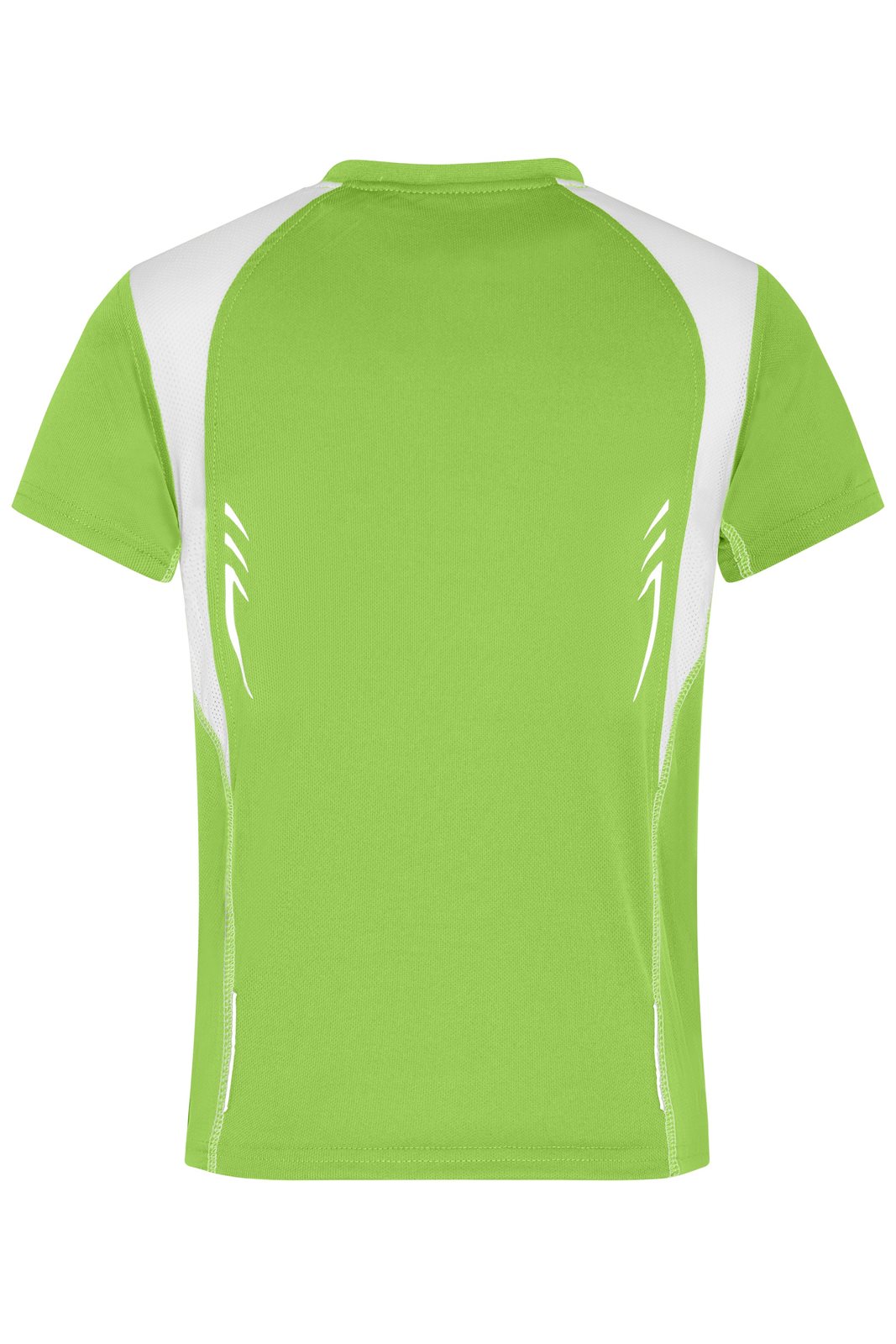T-Shirt Kinder Weiß/Grün – Running-T Junior, Detailansicht