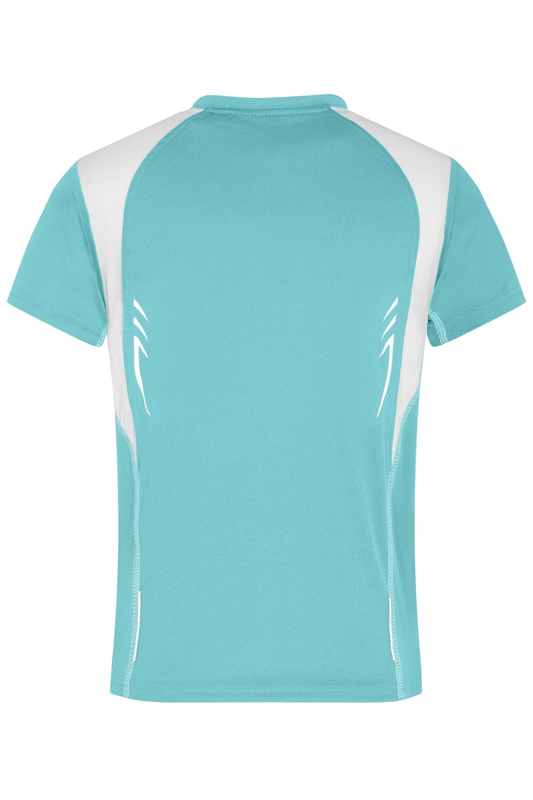 T-Shirt Kinder Weiß/Grün – Running-T Junior, Detailansicht