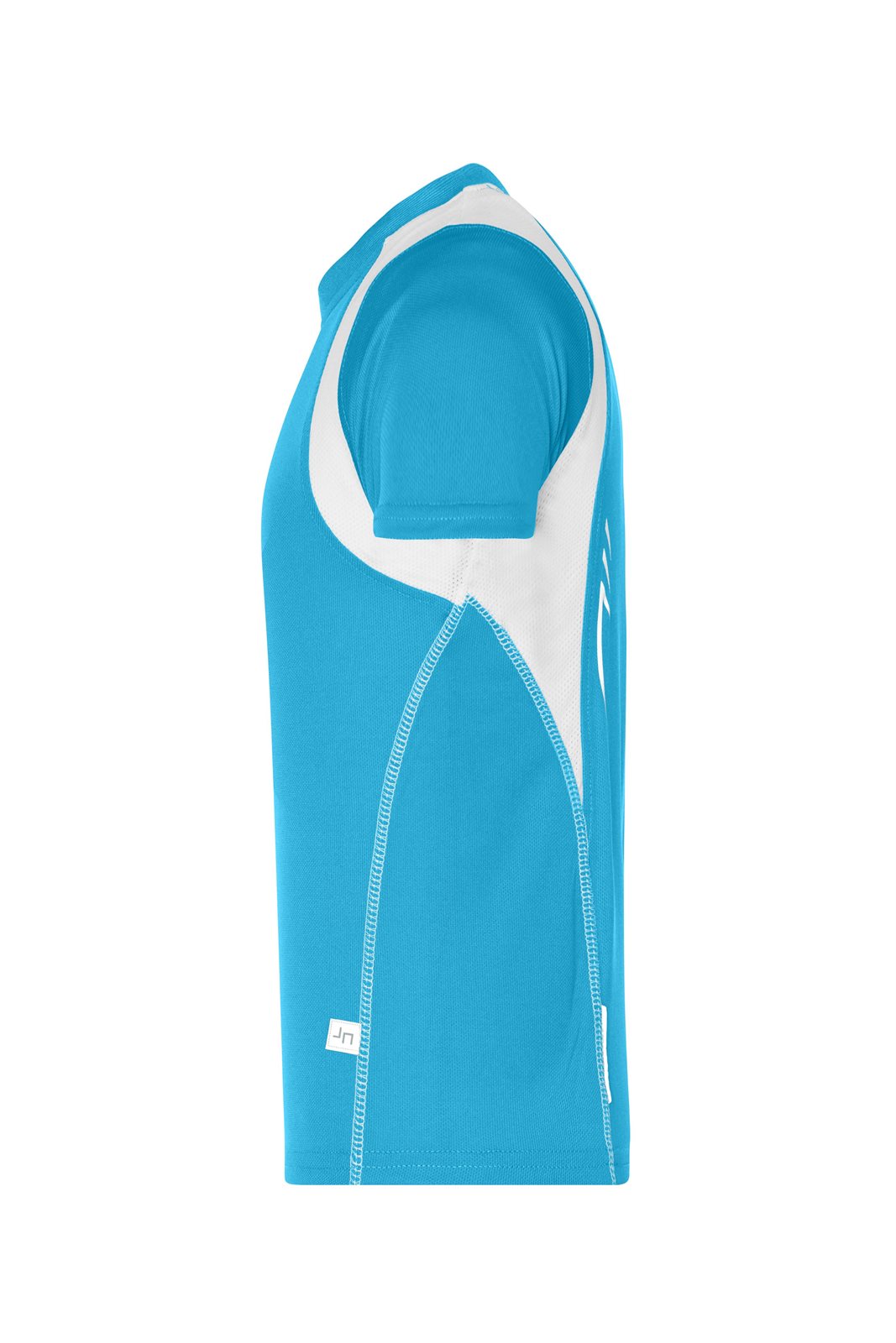 T-Shirt Kinder Weiß/Blau – Running-T Junior, Detailansicht