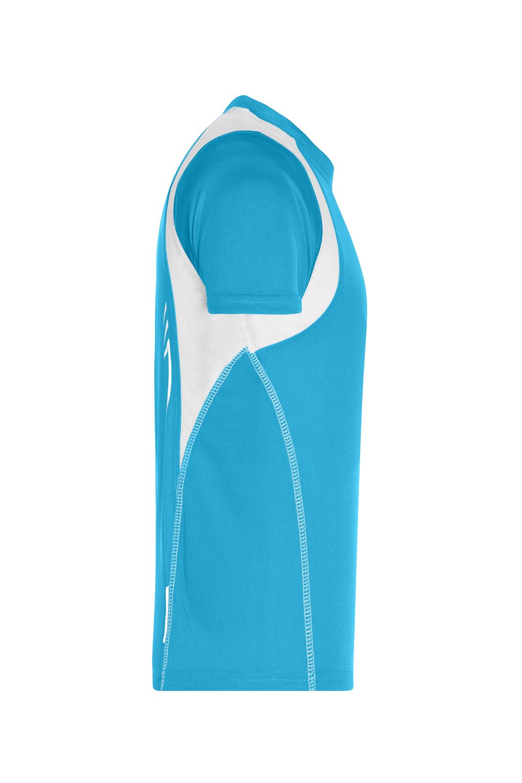 T-Shirt Kinder Weiß/Blau – Running-T Junior, Detailansicht