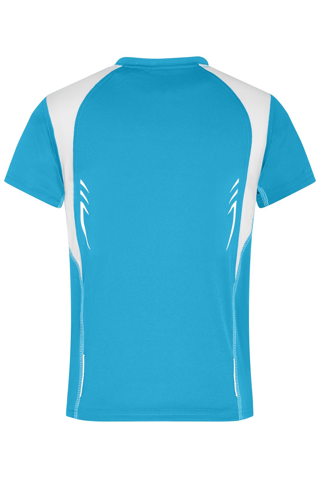 T-Shirt Kinder Weiß/Blau – Running-T Junior, Detailansicht