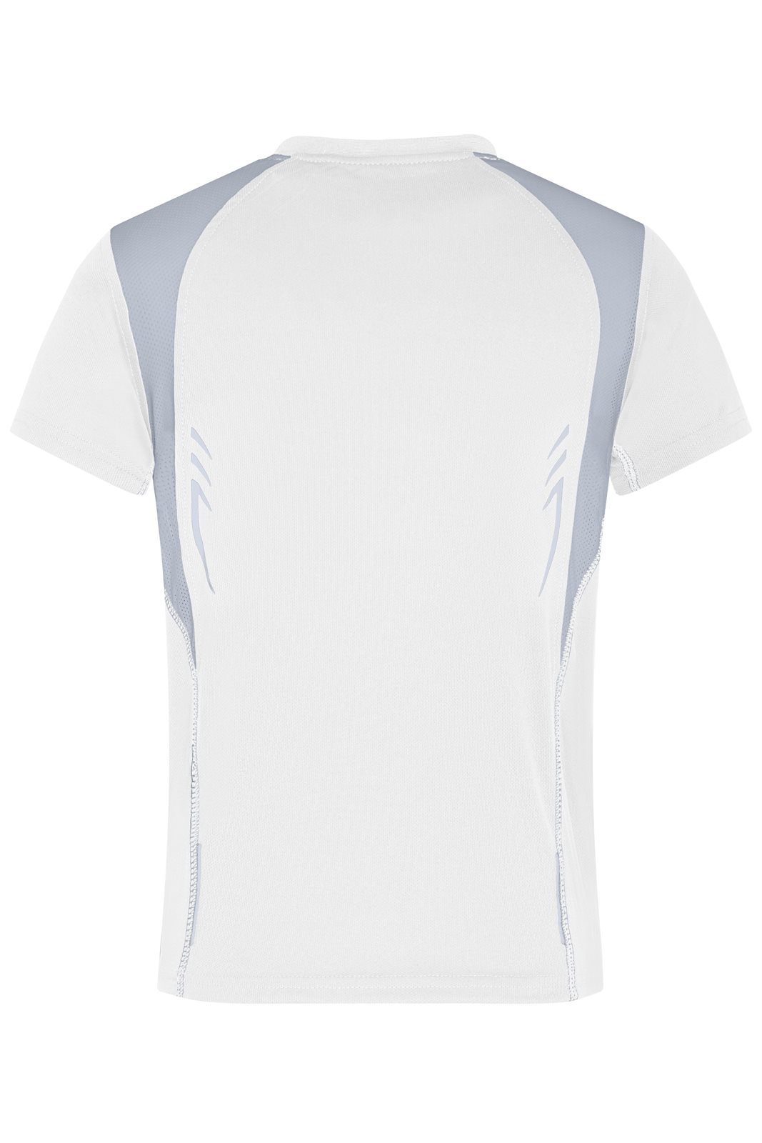 T-Shirt Kinder Weiß/Grau – Running-T Junior, Detailansicht