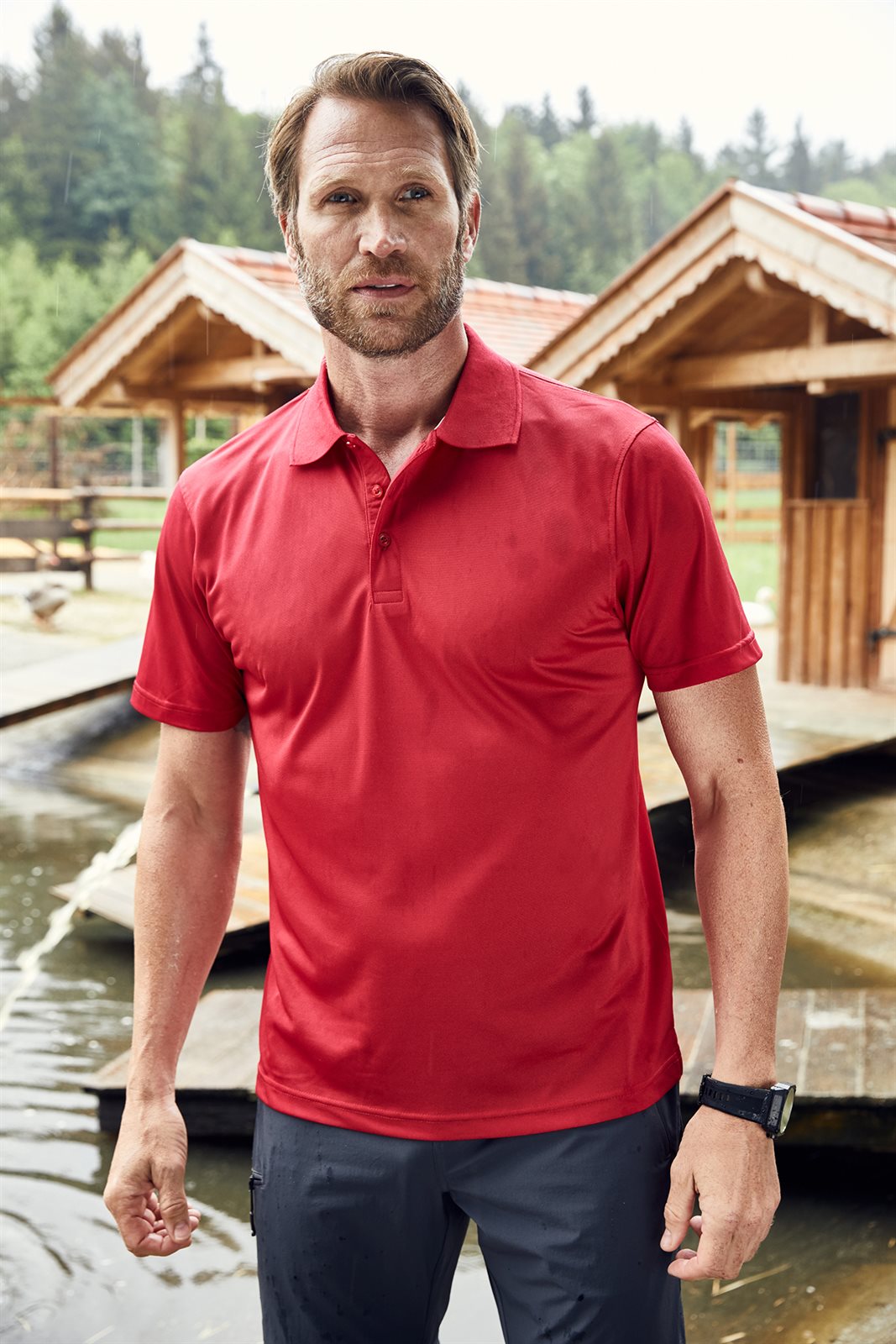 Poloshirt Herren – Men's Polo High Performance, Detailansicht