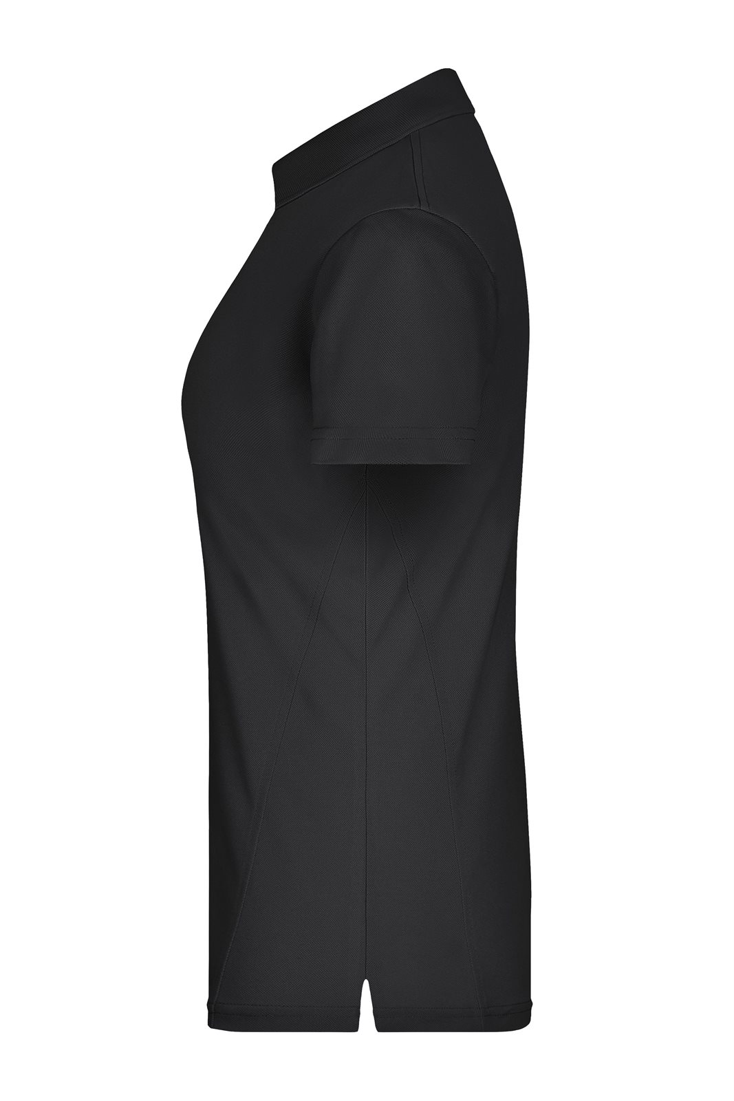 Poloshirt Damen Schwarz – Ladies' Polo High Performance, Detailansicht