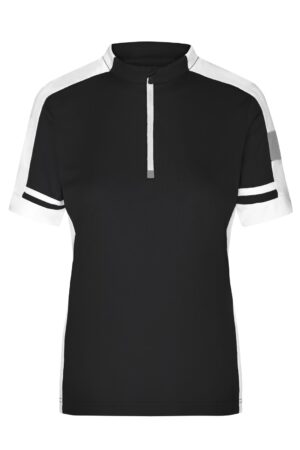 T-Shirt Damen Schwarz – Ladies' Bike-T Half-Zip