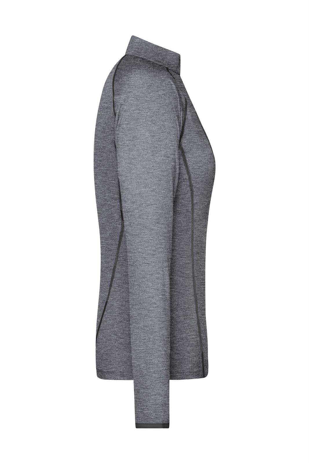 Pullover Damen Schwarz – Ladies' Sports Shirt Long-Sleeved, Detailansicht