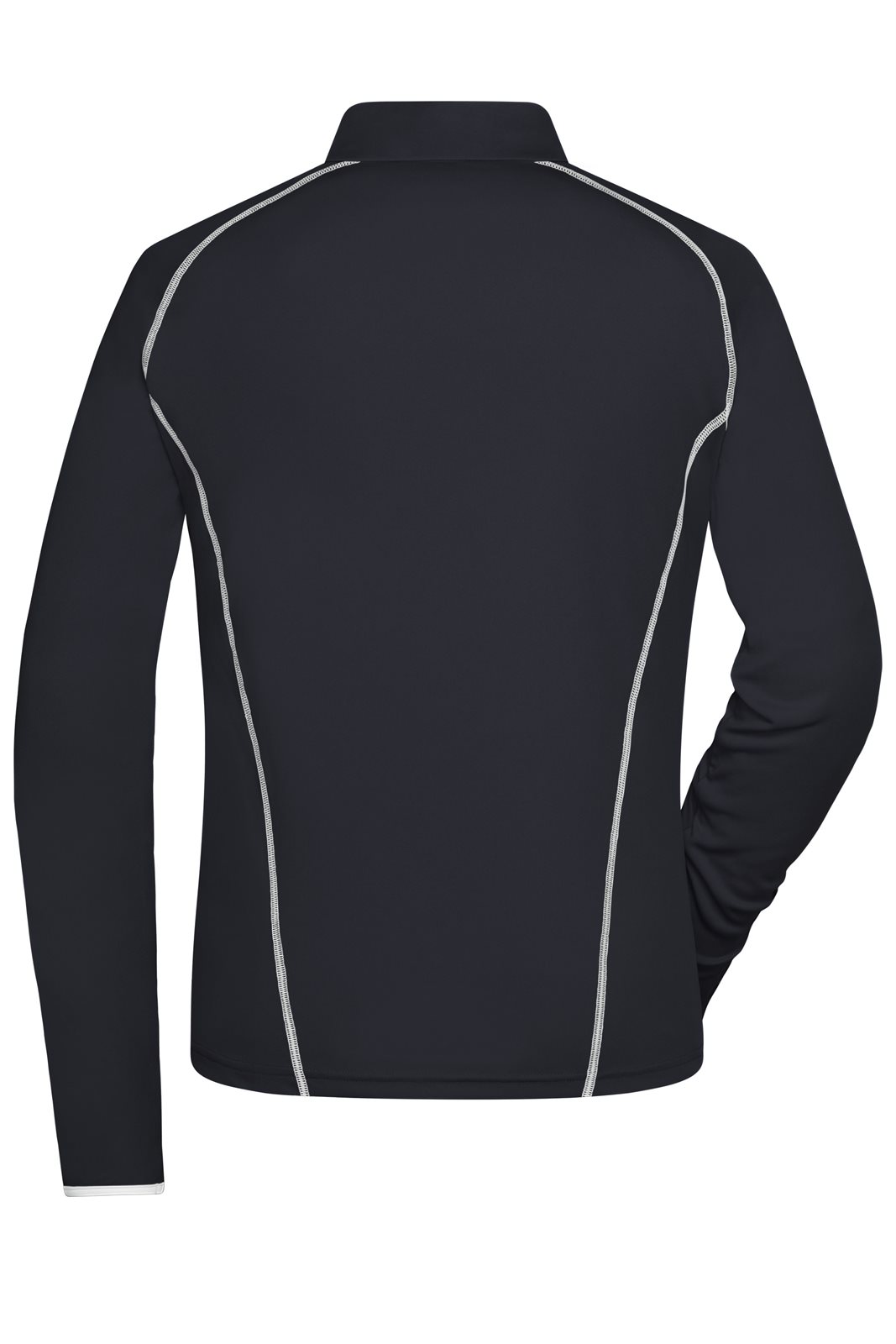 Pullover Damen Weiß/Schwarz – Ladies' Sports Shirt Long-Sleeved, Detailansicht