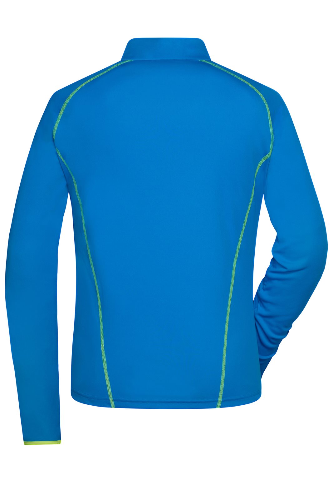Pullover Damen Blau/Gelb/Neon – Ladies' Sports Shirt Long-Sleeved, Detailansicht