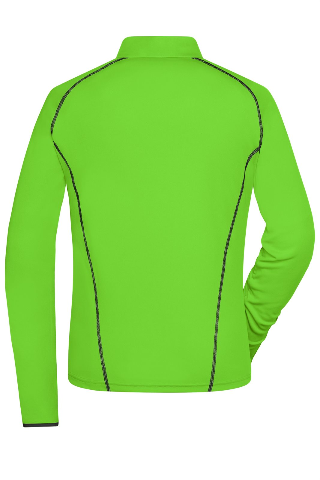 Pullover Damen Schwarz/Grün/Neon – Ladies' Sports Shirt Long-Sleeved, Detailansicht