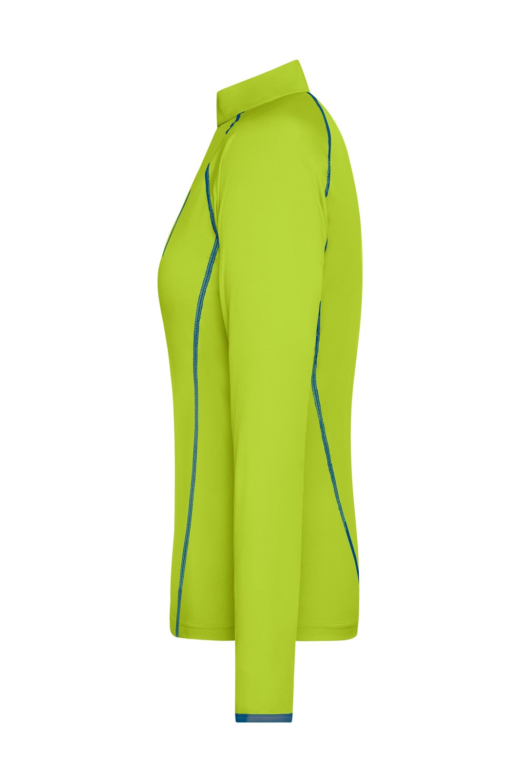 Pullover Damen Gelb/Blau/Neon – Ladies' Sports Shirt Long-Sleeved, Detailansicht