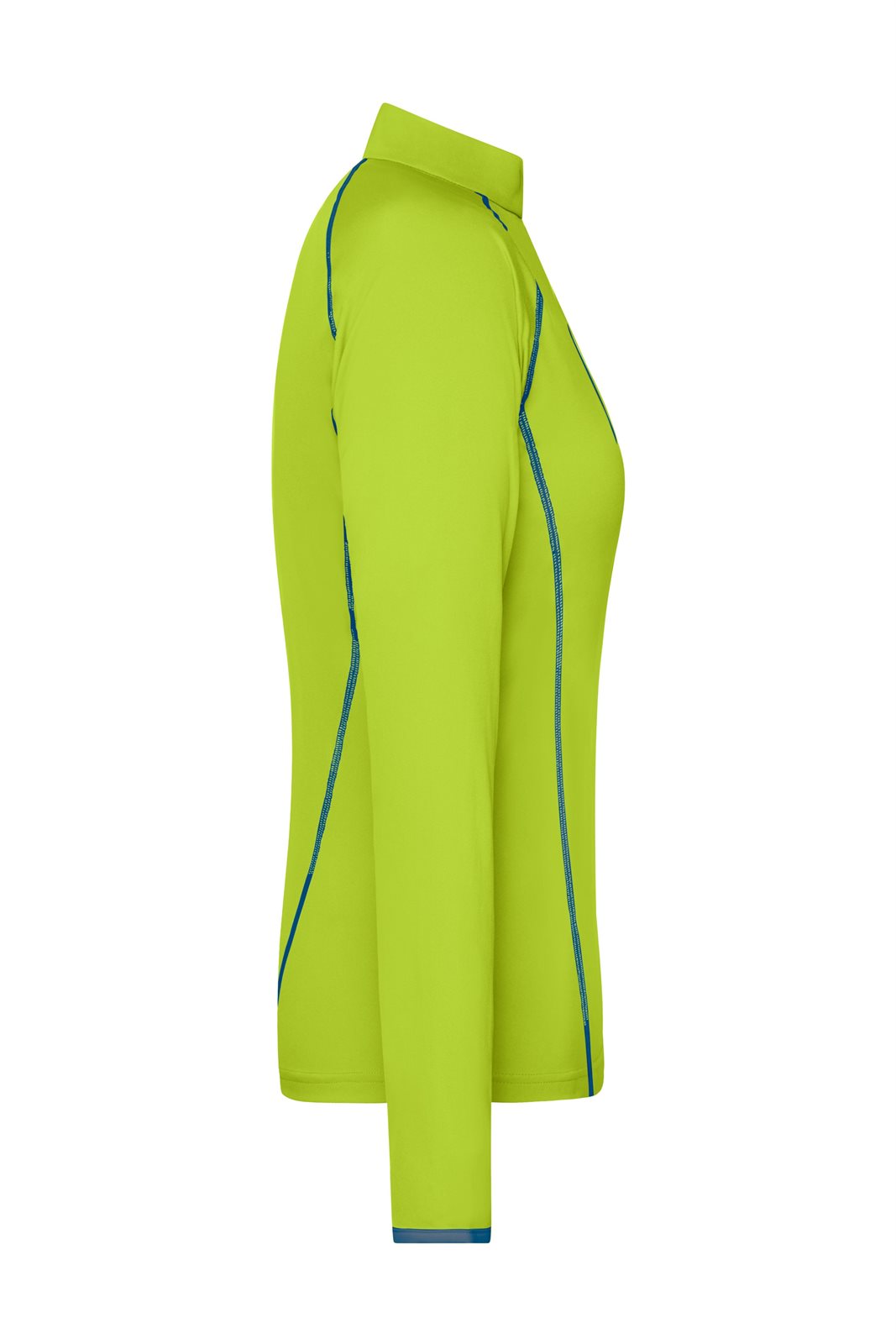Pullover Damen Gelb/Blau/Neon – Ladies' Sports Shirt Long-Sleeved, Detailansicht