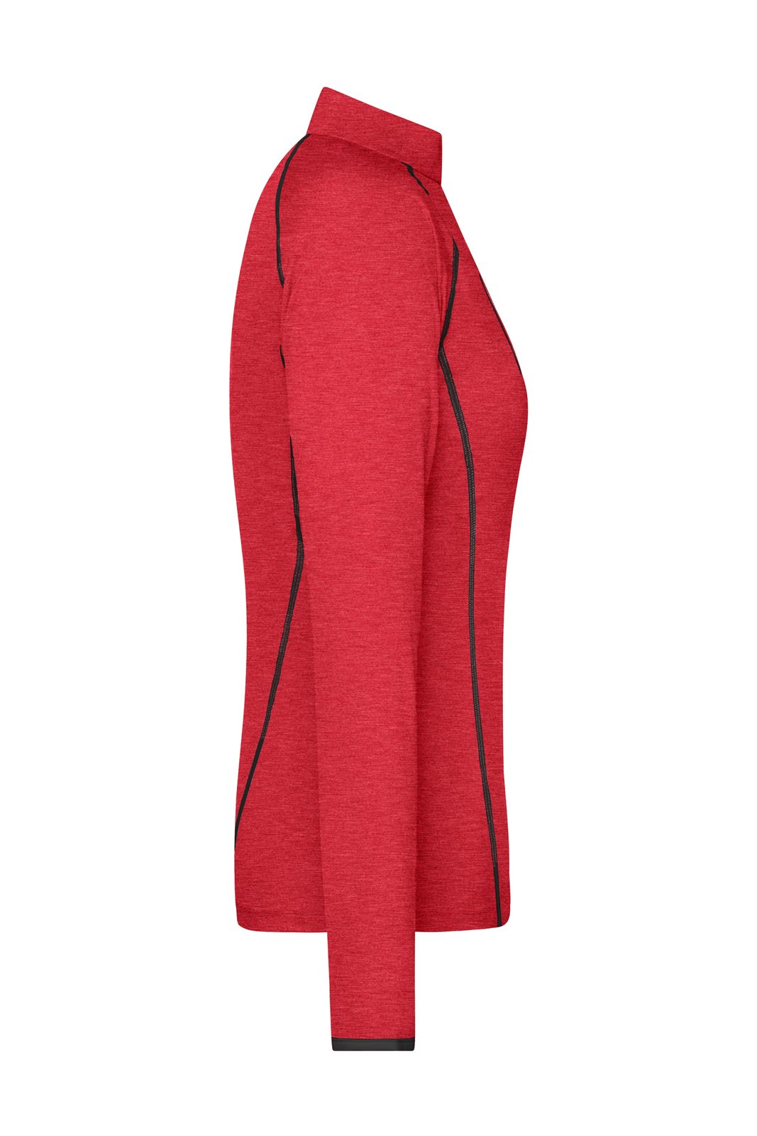 Pullover Damen Rot/Grau – Ladies' Sports Shirt Long-Sleeved, Detailansicht
