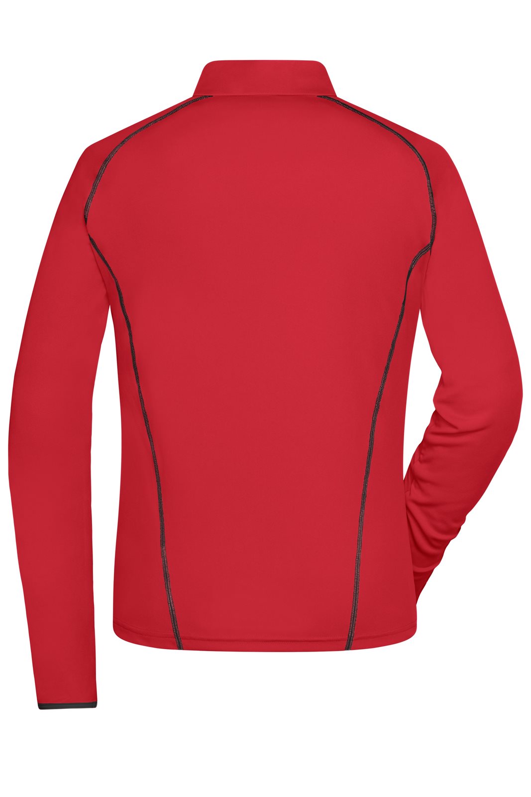 Pullover Damen Schwarz/Rot – Ladies' Sports Shirt Long-Sleeved, Detailansicht