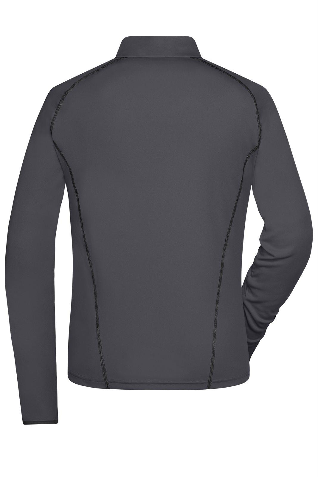 Pullover Damen Grau/Schwarz – Ladies' Sports Shirt Long-Sleeved, Detailansicht