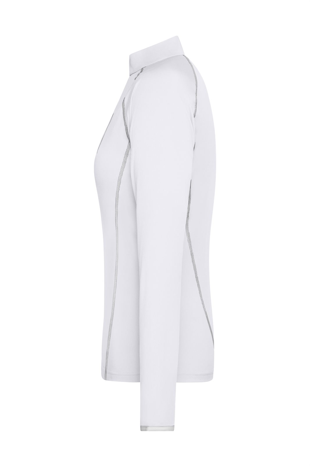Pullover Damen Weiß/Grau – Ladies' Sports Shirt Long-Sleeved, Detailansicht