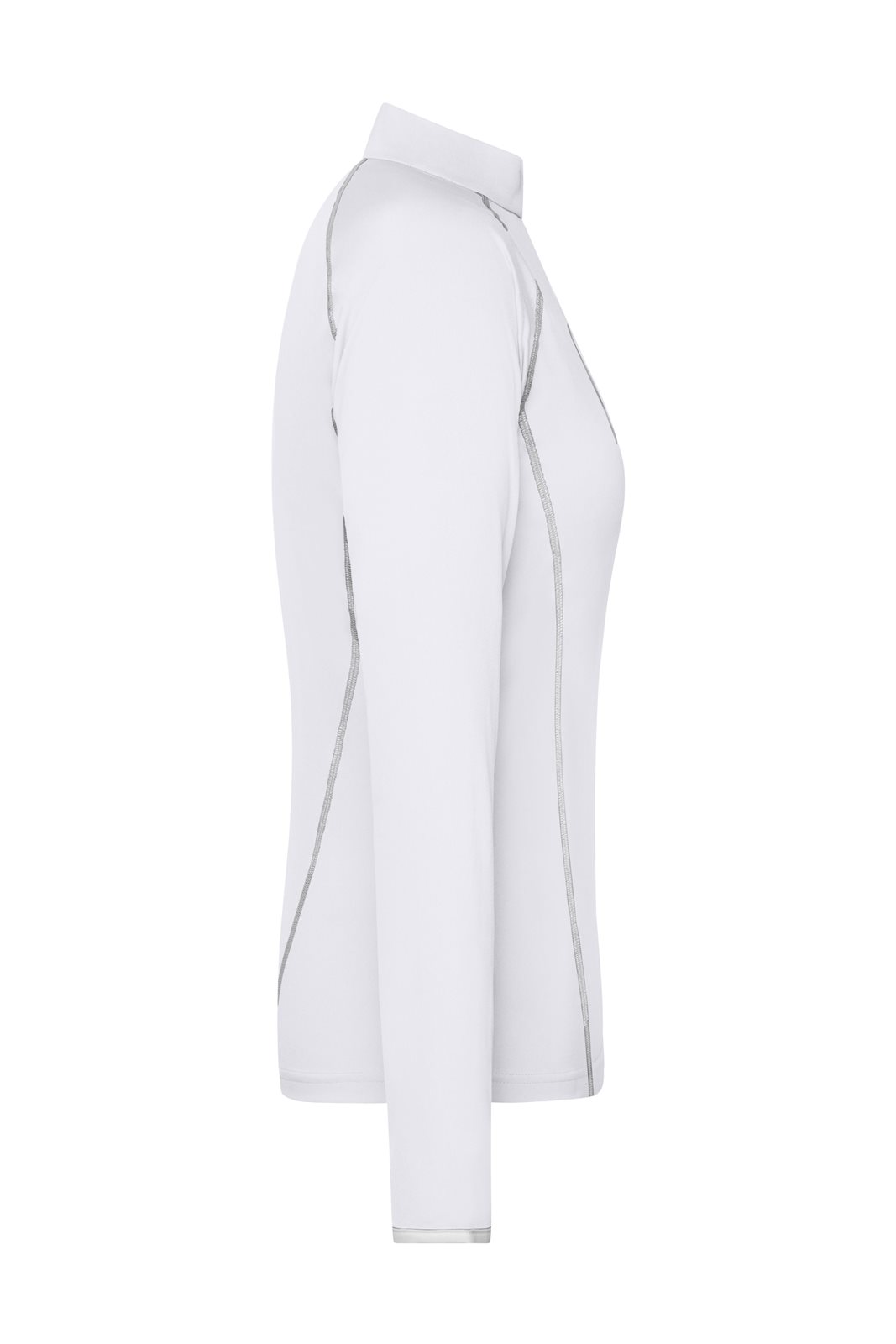 Pullover Damen Weiß/Grau – Ladies' Sports Shirt Long-Sleeved, Detailansicht