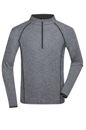 Pullover Herren Schwarz – Men's Sports Shirt Long-Sleeved