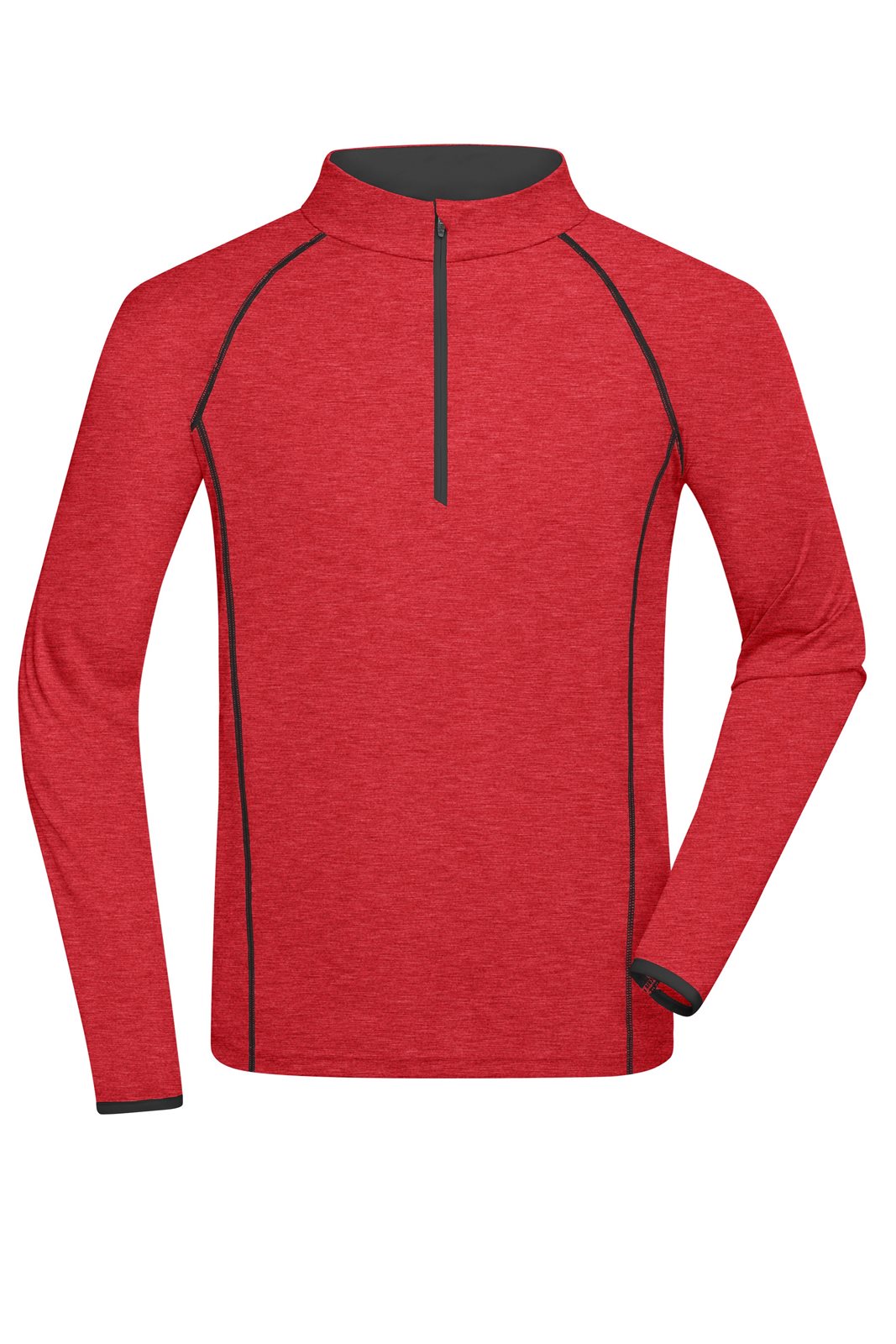Pullover Herren Rot/Grau – Men's Sports Shirt Long-Sleeved