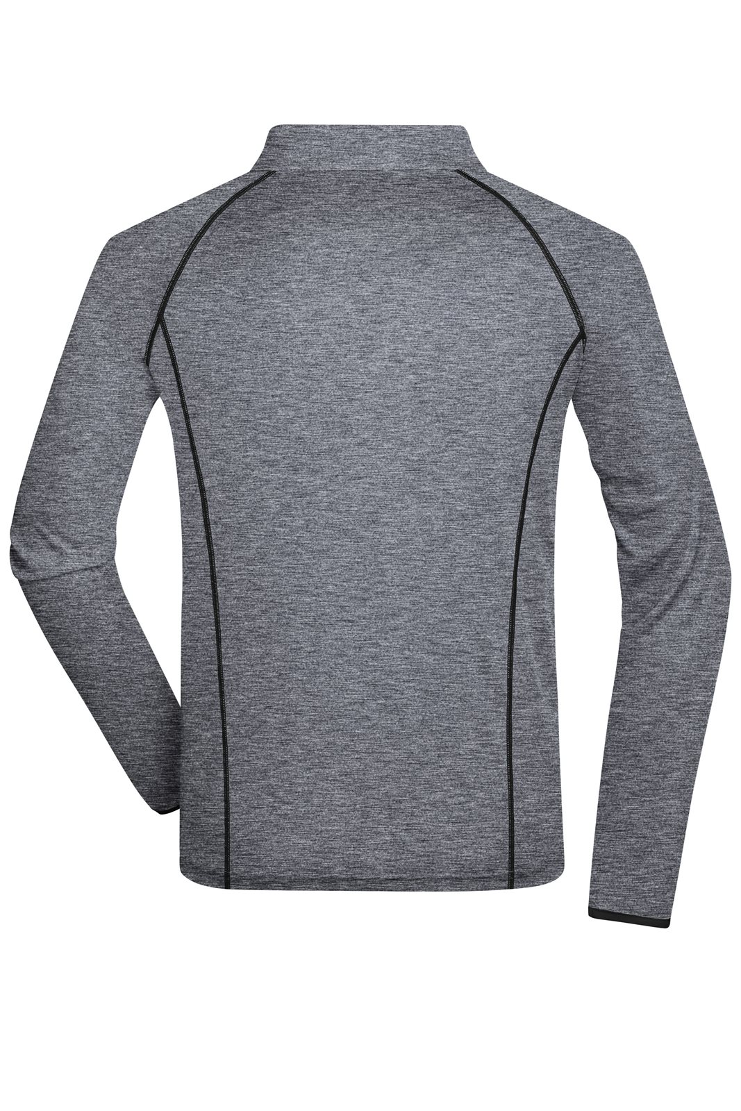 Pullover Herren Schwarz – Men's Sports Shirt Long-Sleeved, Detailansicht