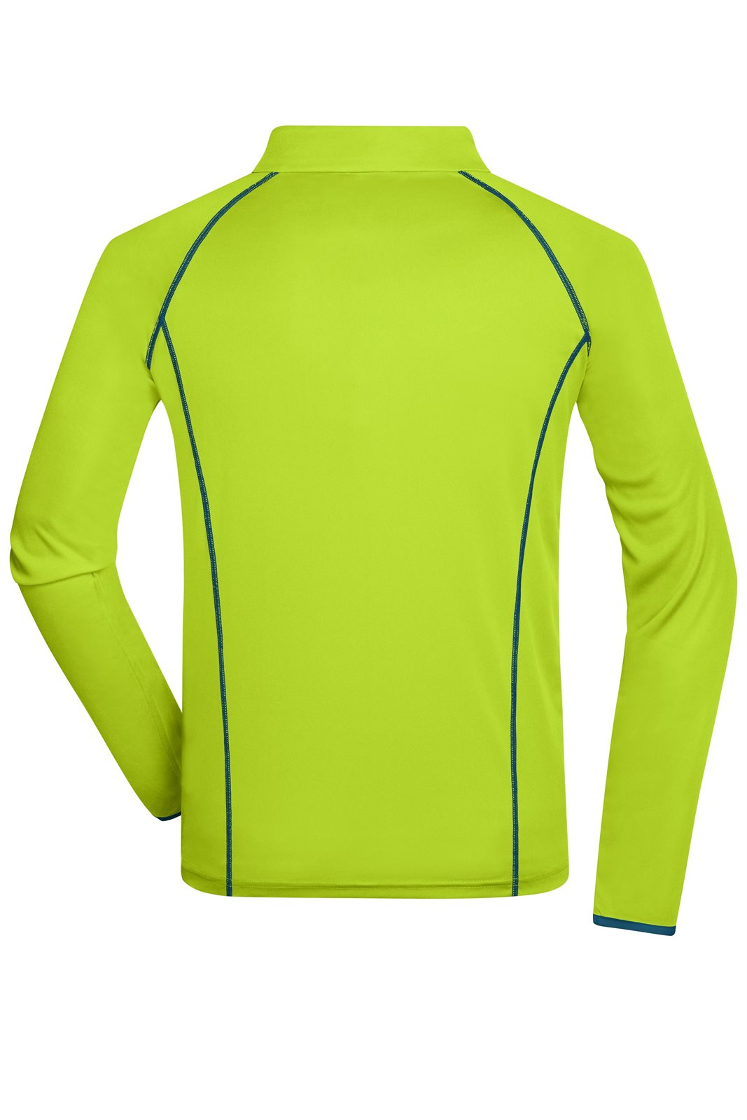 Pullover Herren Gelb/Blau/Neon – Men's Sports Shirt Long-Sleeved, Detailansicht