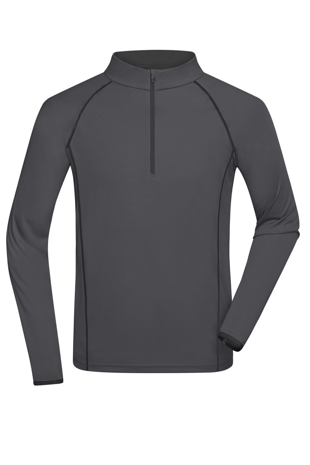 Pullover Herren Grau/Schwarz – Men's Sports Shirt Long-Sleeved