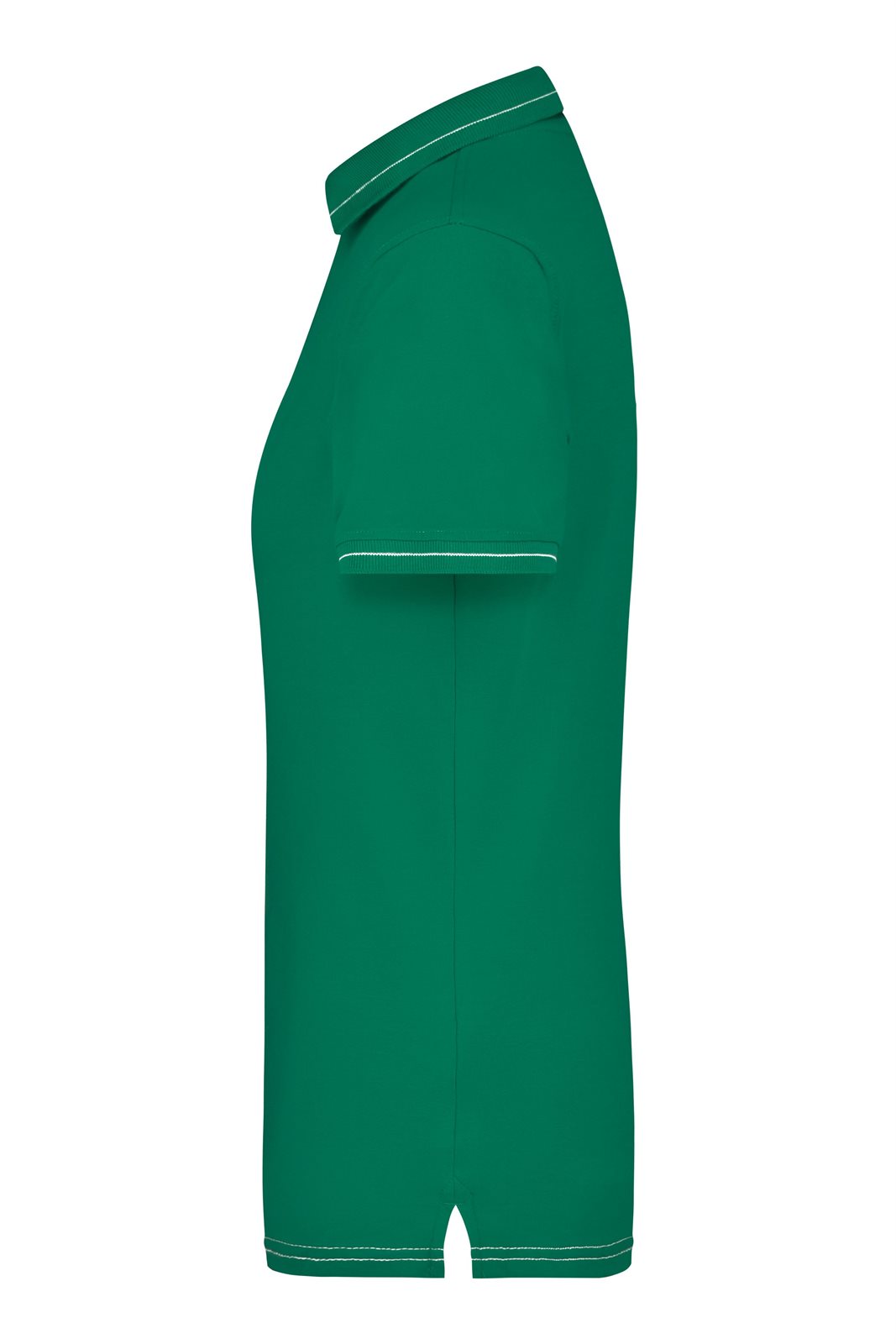 Poloshirt Damen Weiß/Grün – Ladies' Elastic Polo, Detailansicht