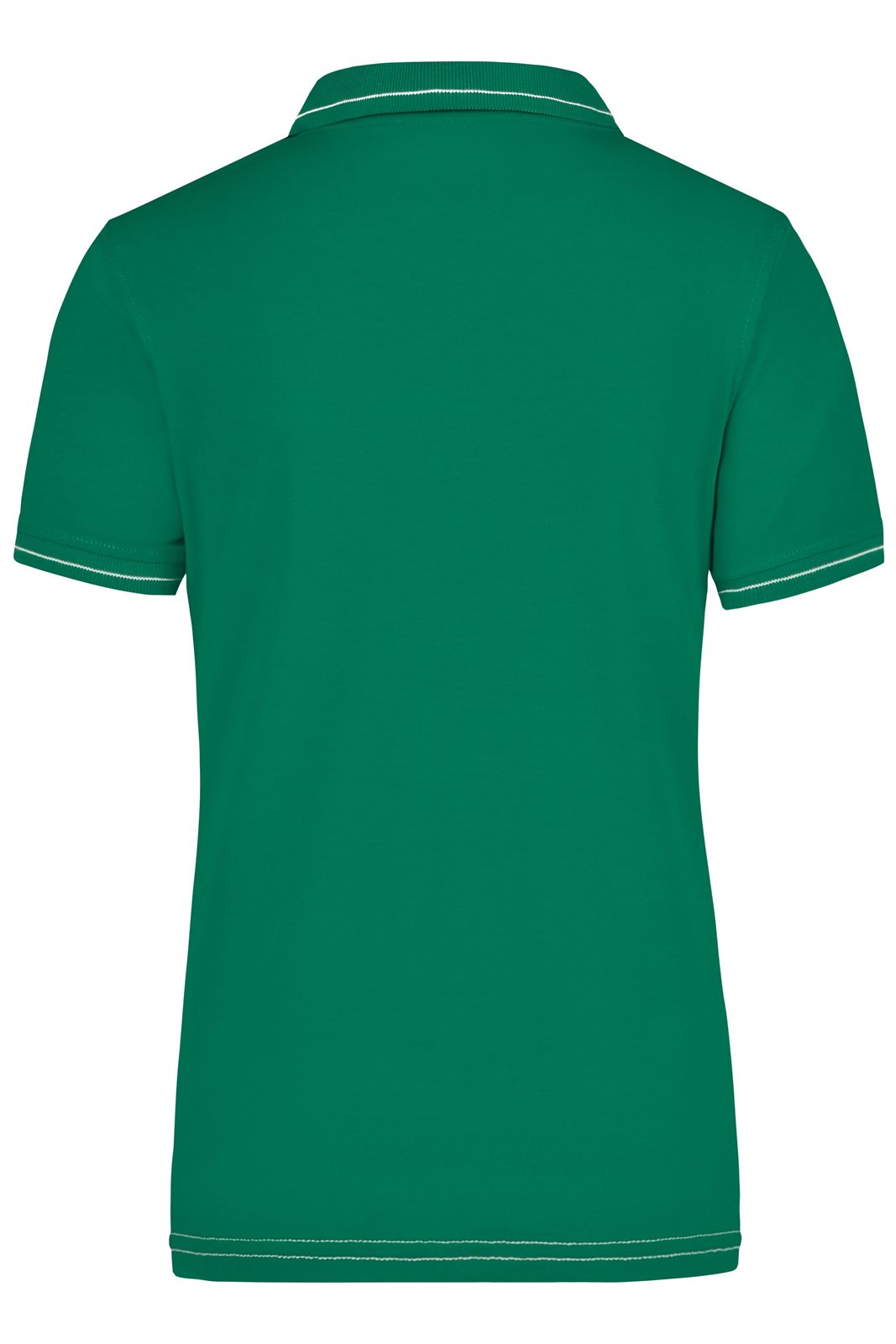 Poloshirt Damen Weiß/Grün – Ladies' Elastic Polo, Detailansicht