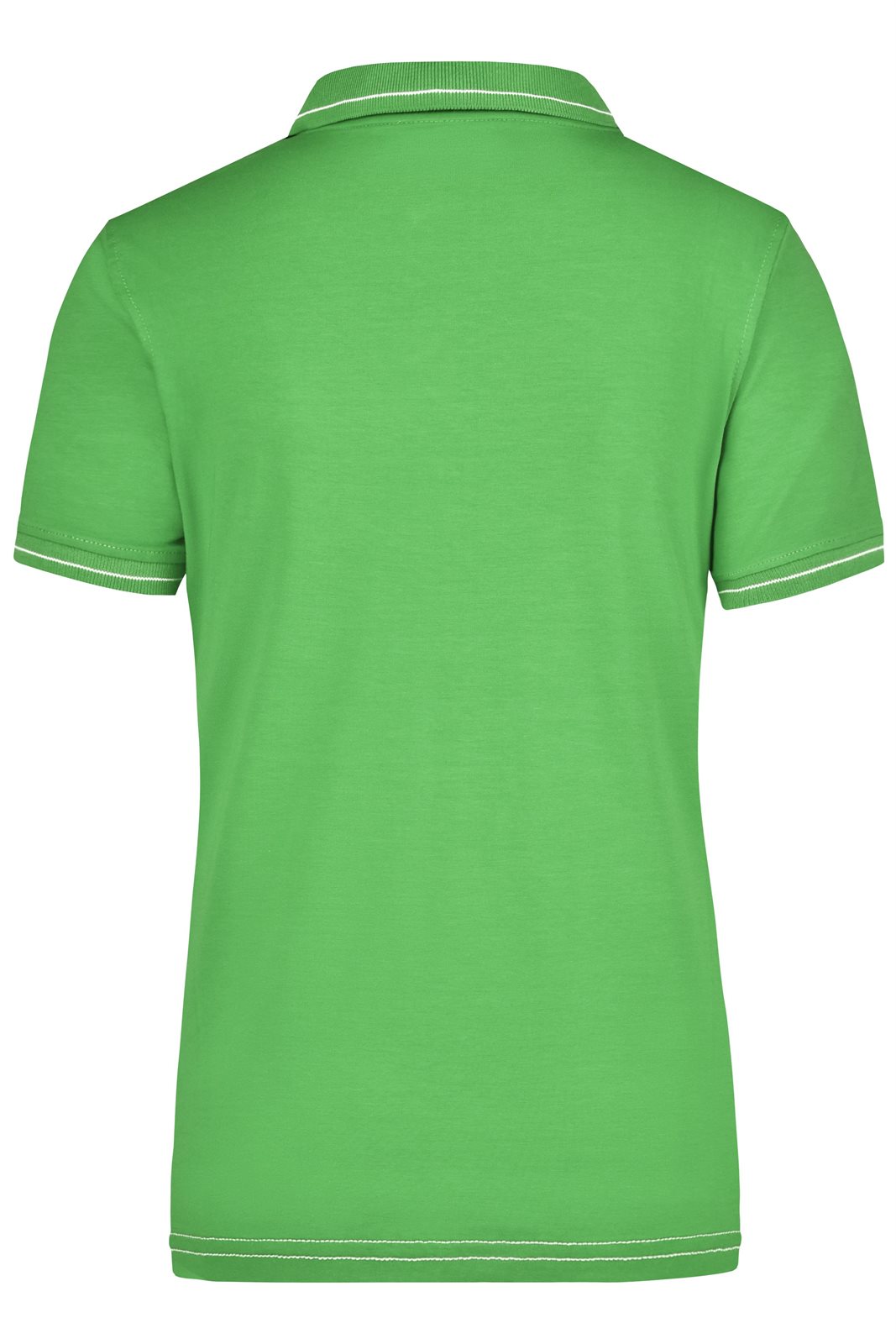 Poloshirt Damen Weiß/Grün – Ladies' Elastic Polo, Detailansicht