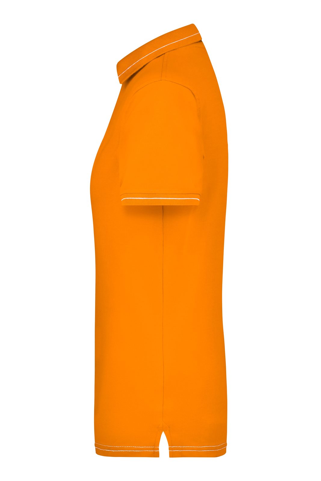Poloshirt Damen Weiß/Orange – Ladies' Elastic Polo, Detailansicht