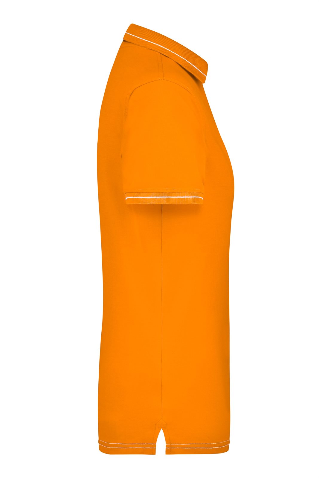 Poloshirt Damen Weiß/Orange – Ladies' Elastic Polo, Detailansicht