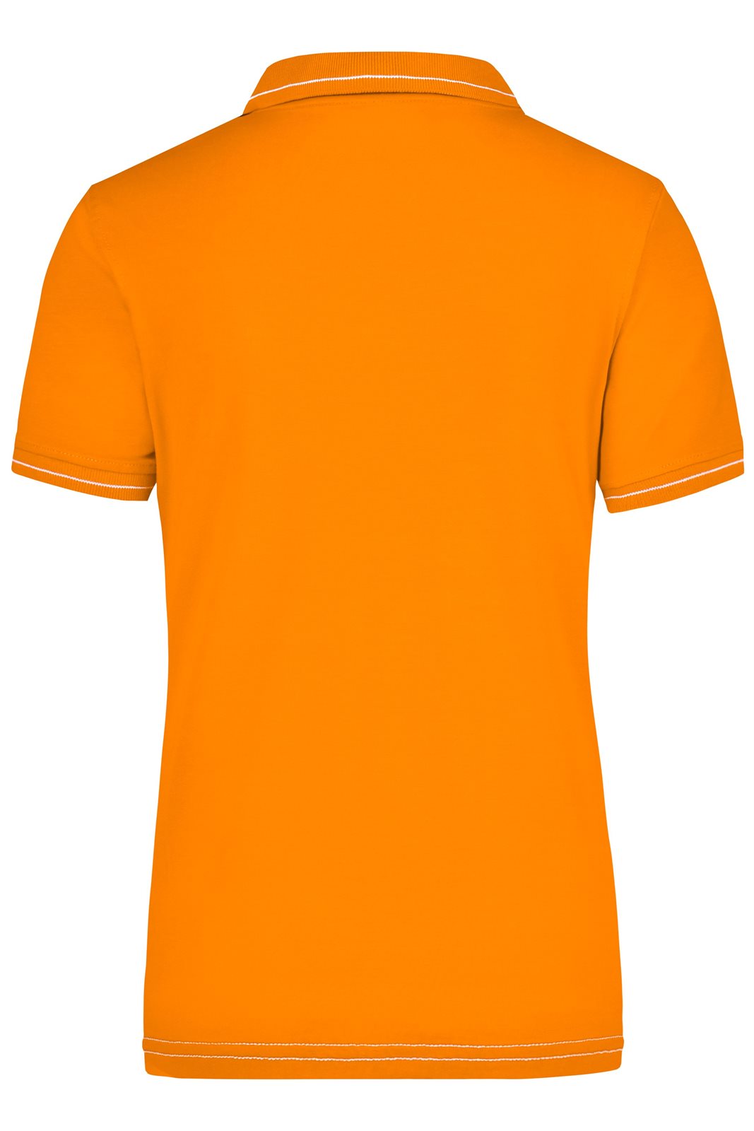 Poloshirt Damen Weiß/Orange – Ladies' Elastic Polo, Detailansicht