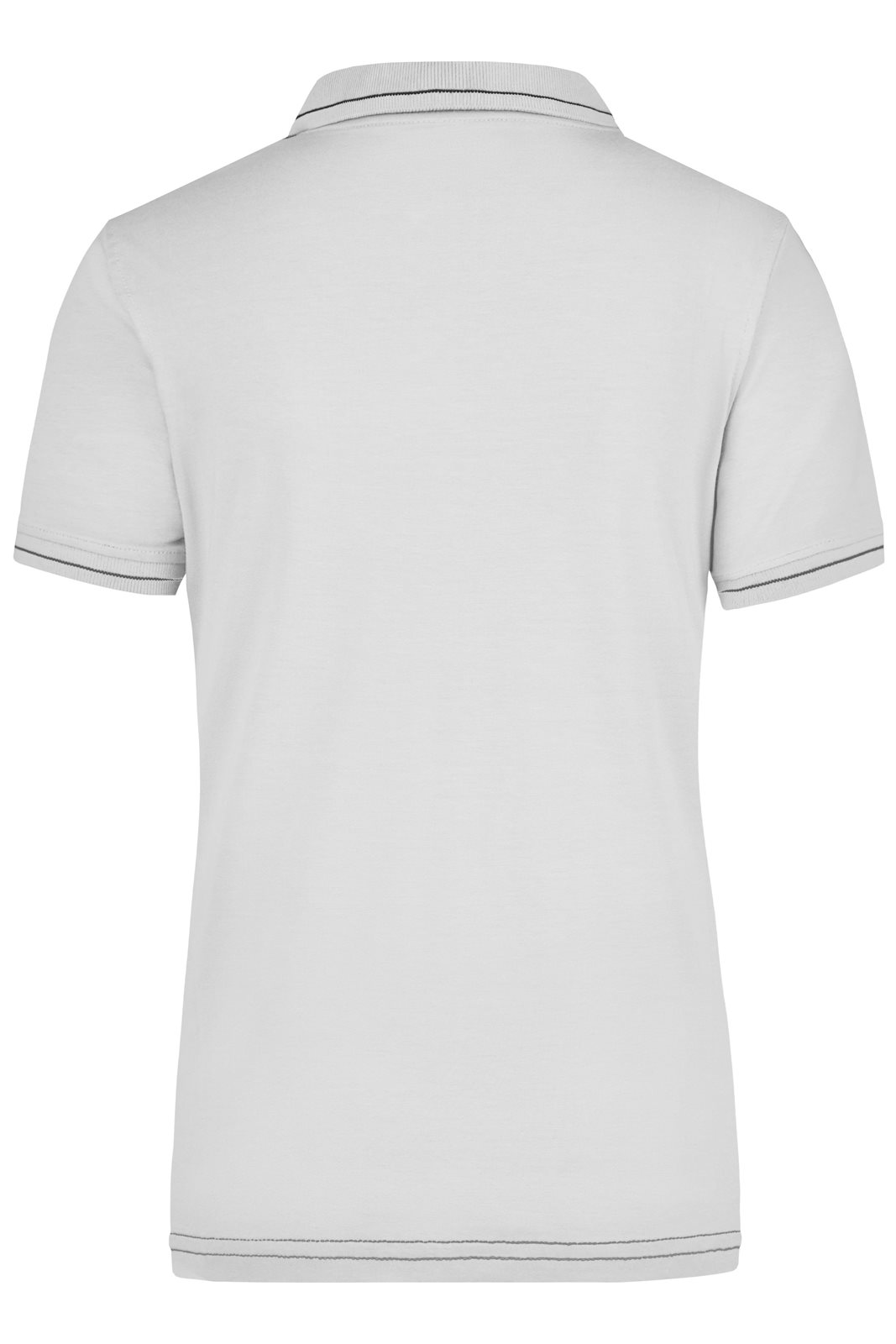 Poloshirt Damen Weiß/Schwarz – Ladies' Elastic Polo, Detailansicht