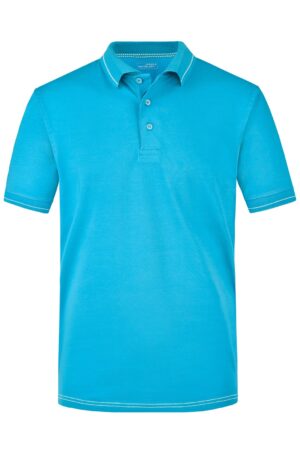 Poloshirt Herren Weiß/Blau – Men's Elastic Polo