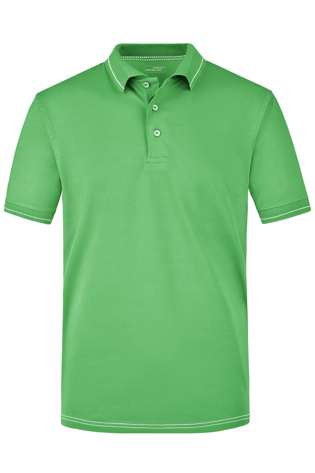 Poloshirt Herren Weiß/Grün – Men's Elastic Polo