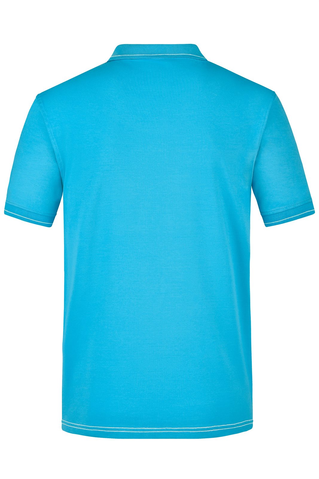Poloshirt Herren Weiß/Blau – Men's Elastic Polo, Detailansicht