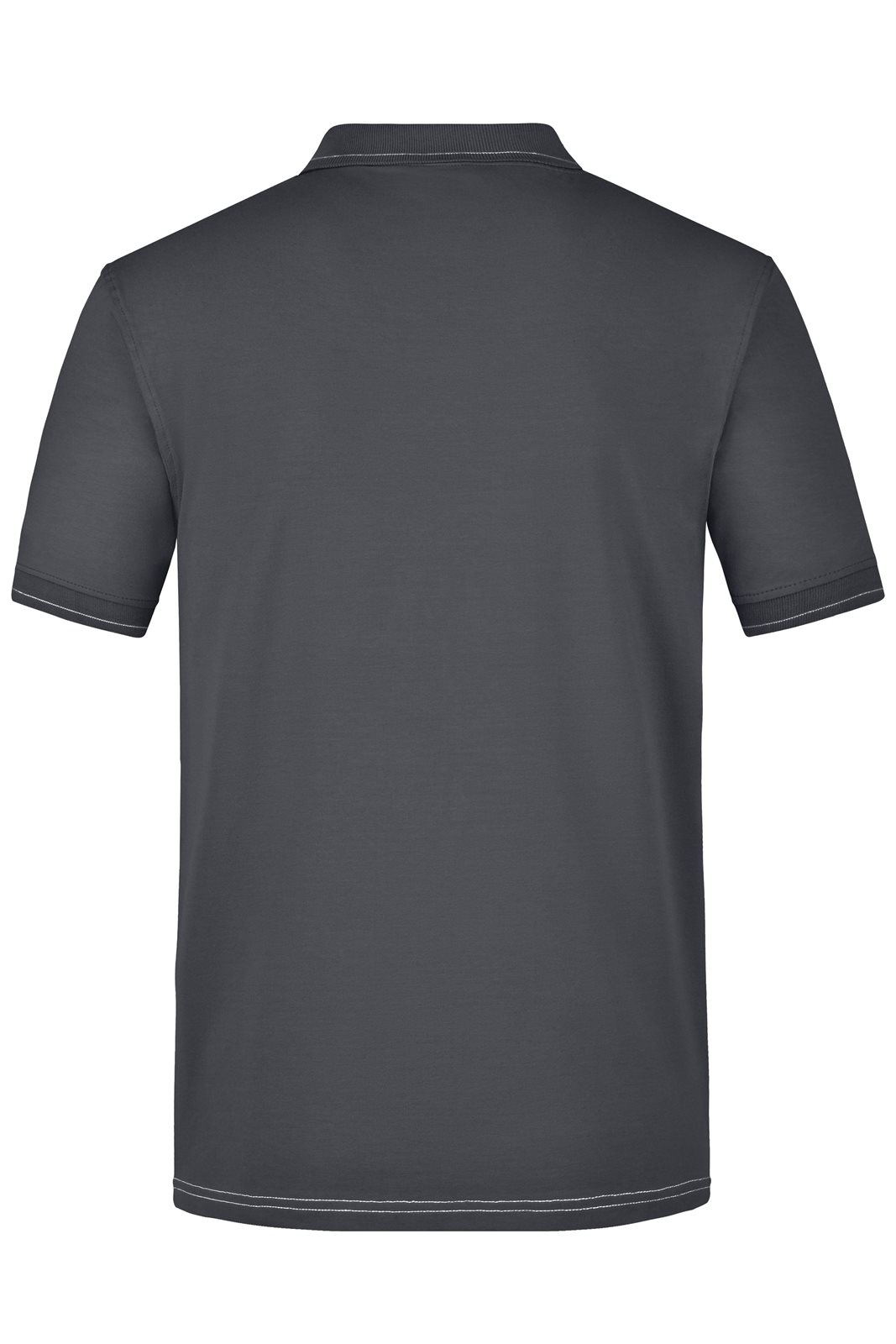 Poloshirt Herren Grau/Weiß – Men's Elastic Polo, Detailansicht