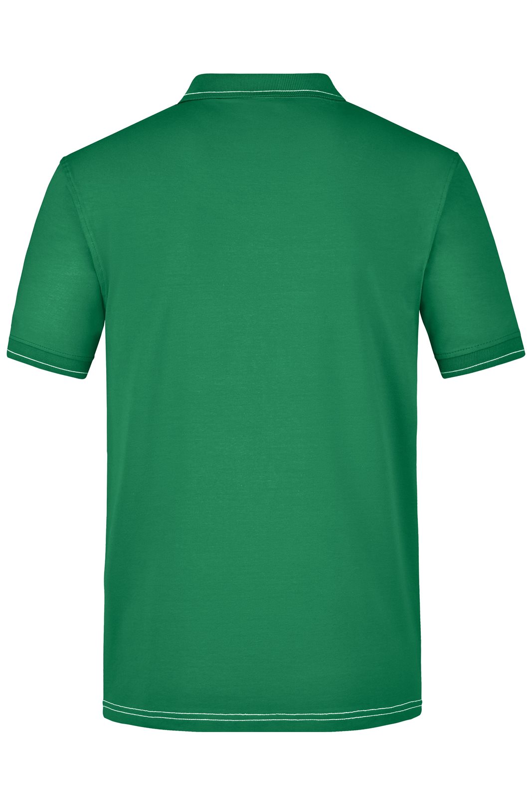 Poloshirt Herren Weiß/Grün – Men's Elastic Polo, Detailansicht