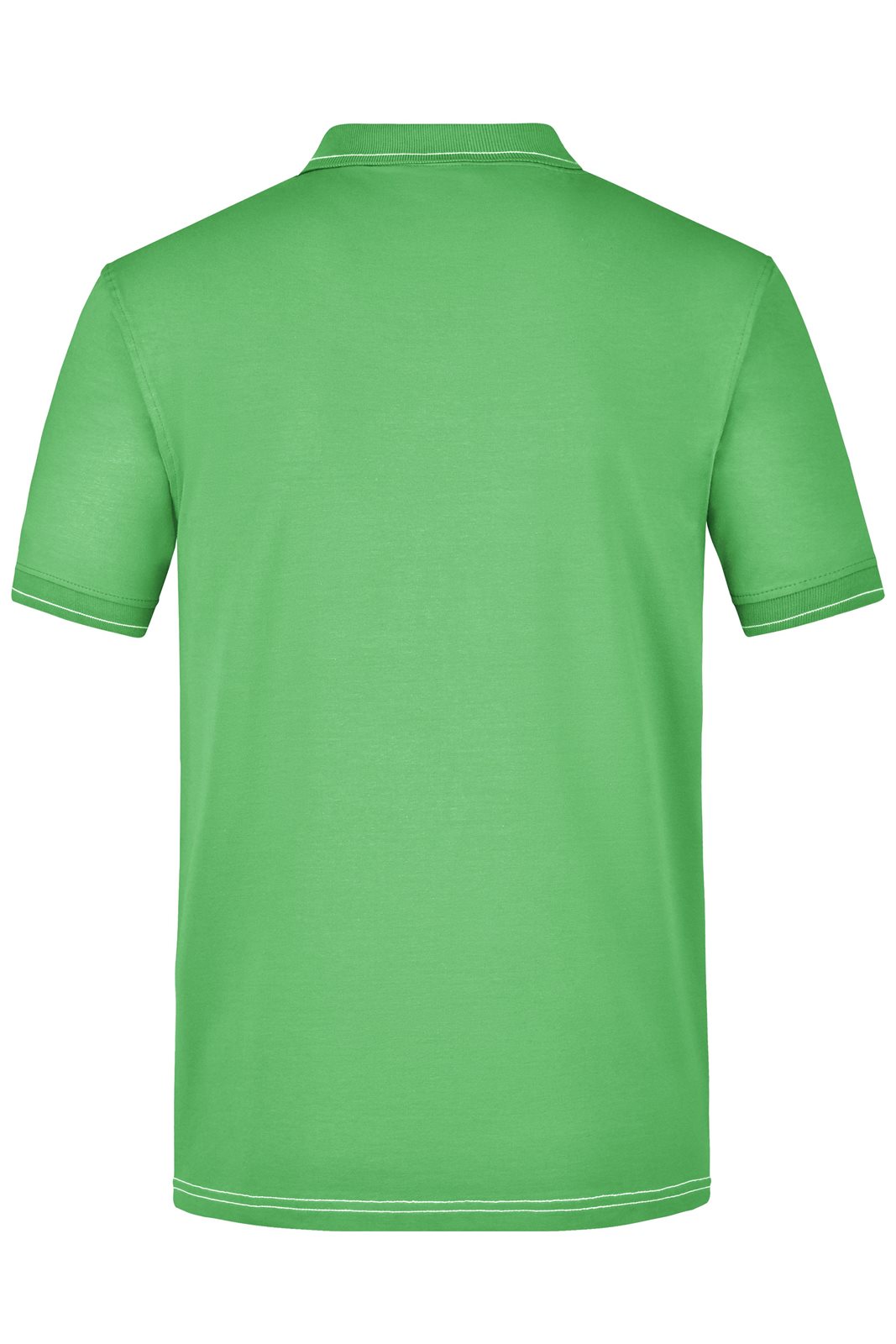 Poloshirt Herren Weiß/Grün – Men's Elastic Polo, Detailansicht