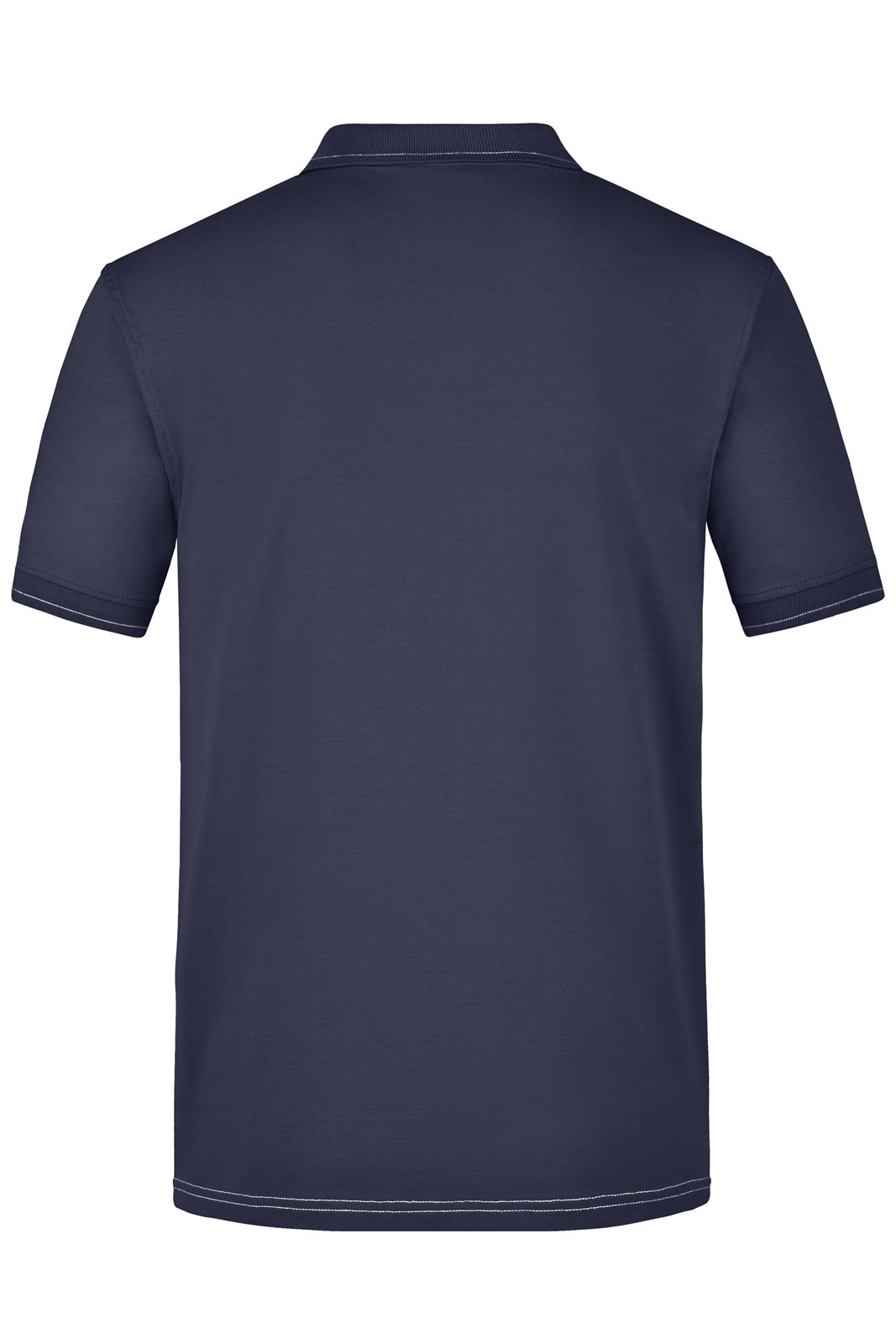 Poloshirt Herren Weiß/Blau – Men's Elastic Polo, Detailansicht