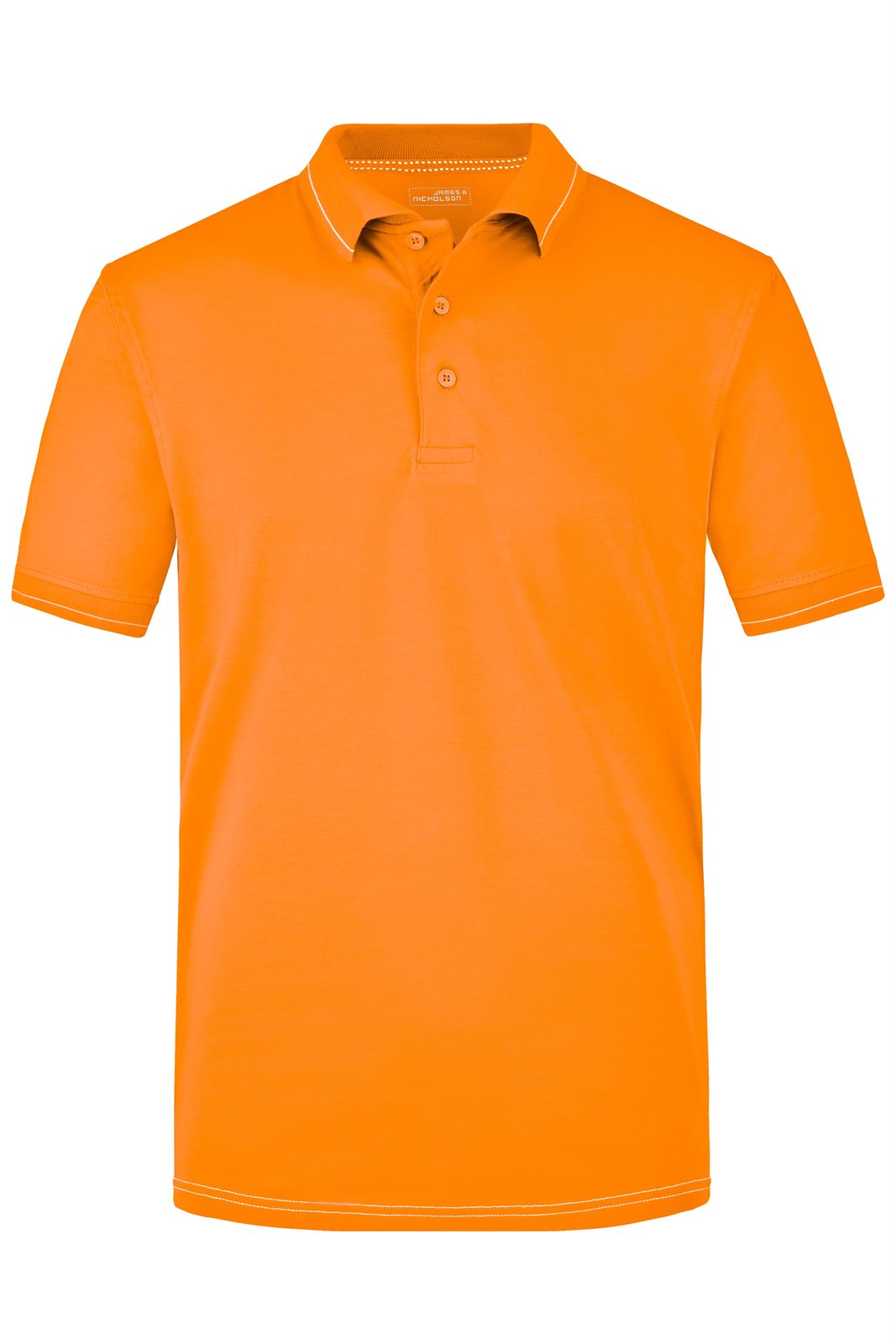 Poloshirt Herren Weiß/Orange – Men's Elastic Polo