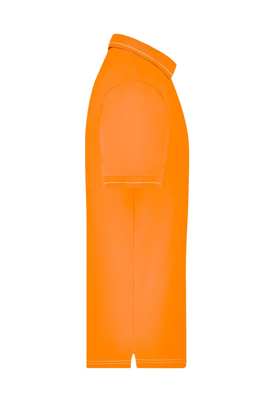 Poloshirt Herren Weiß/Orange – Men's Elastic Polo, Detailansicht