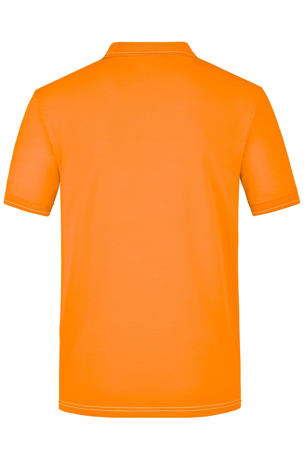 Poloshirt Herren Weiß/Orange – Men's Elastic Polo, Detailansicht
