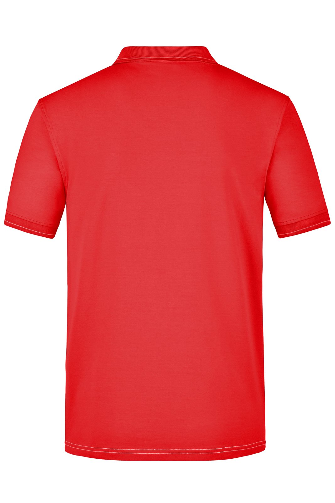 Poloshirt Herren Weiß/Rot – Men's Elastic Polo, Detailansicht