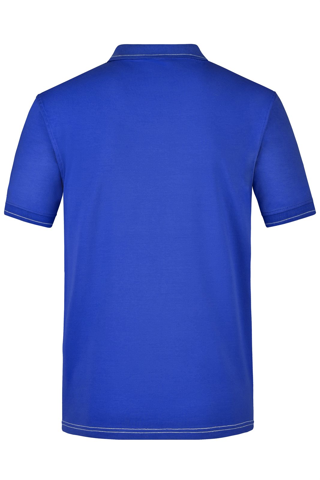 Poloshirt Herren Weiß/Blau – Men's Elastic Polo, Detailansicht