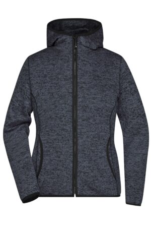 Jacke Damen Grau/Schwarz – Ladies' Knitted Fleece Hoody