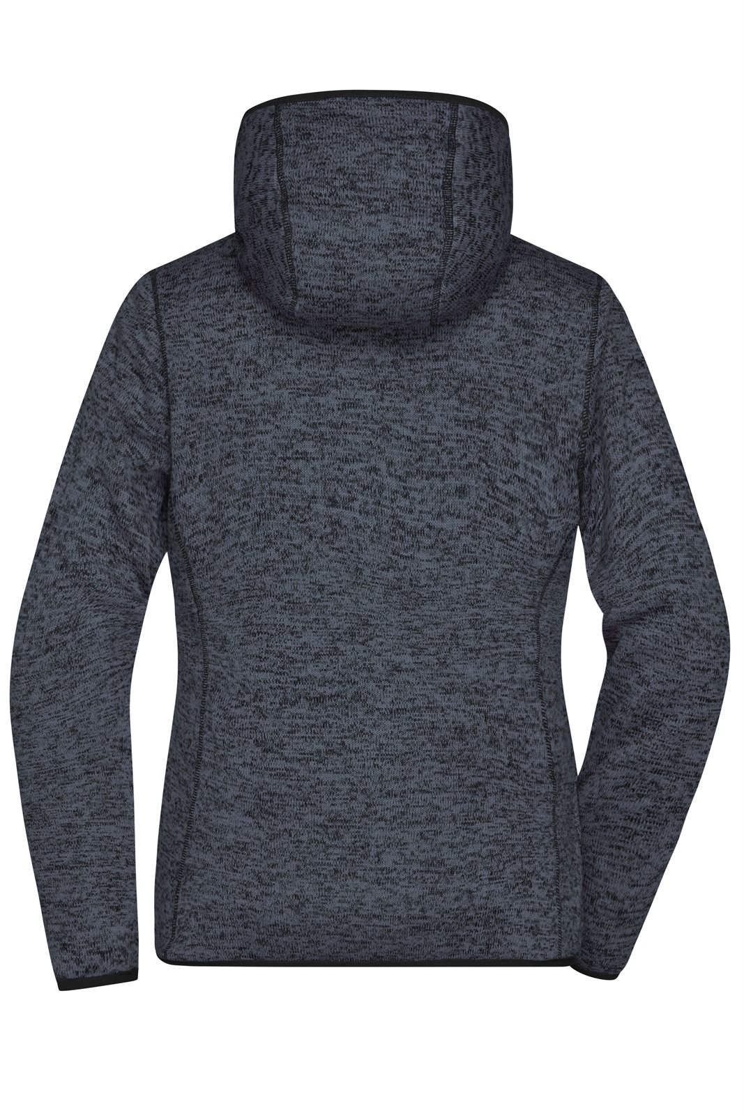 Jacke Damen Grau/Schwarz – Ladies' Knitted Fleece Hoody, Detailansicht