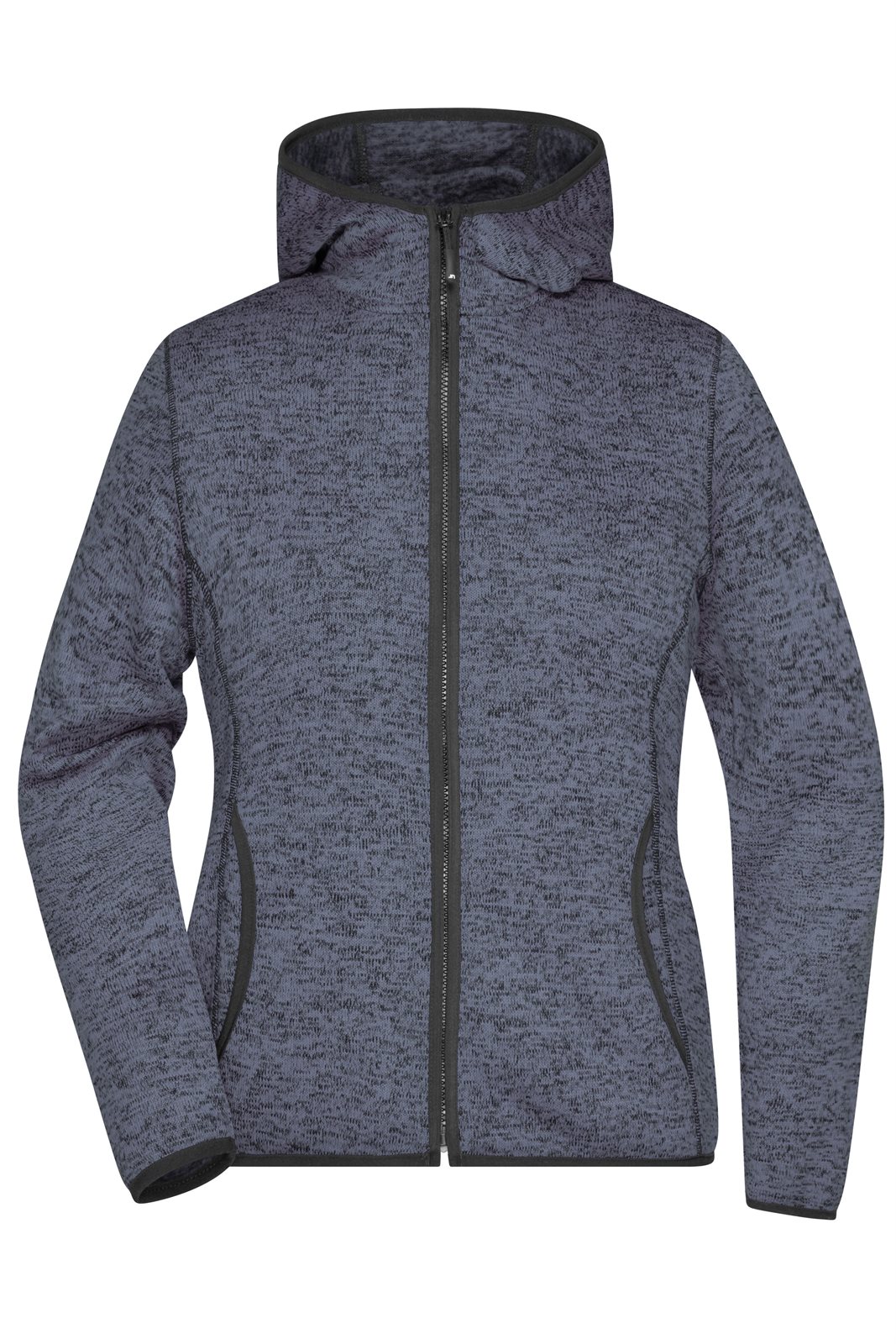 Jacke Damen Schwarz/Blau – Ladies' Knitted Fleece Hoody