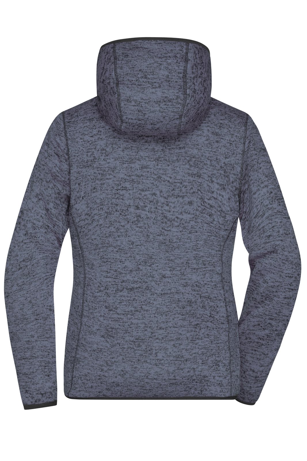 Jacke Damen Schwarz/Blau – Ladies' Knitted Fleece Hoody, Detailansicht
